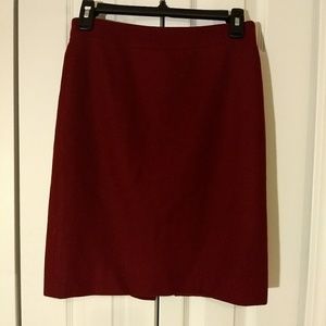 J. Crew Burgundy Pencil Skirt